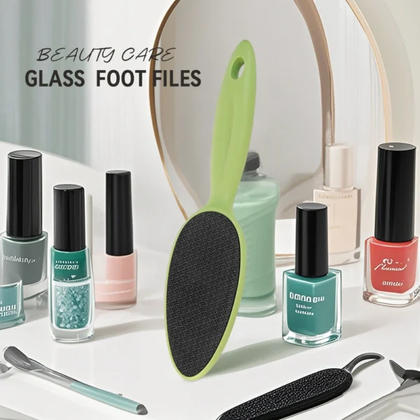 Glass Foot File Two Colors Green Brown - Image 6