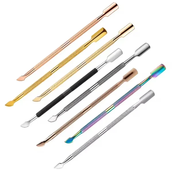 Hot Sale Double Sided Stainless Steel Nail Cuticle Pusher Nail Polish Remover Nail Supplies Tools