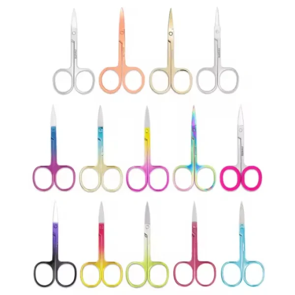Professional Pointed Double Eyelid Trim Durable False Eyelashes Nail Sticker Cutting Scissors Eyebrow Trimmer Clipper All-in-One - Image 7