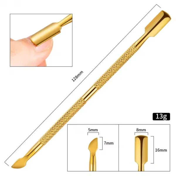 Hot Sale Double Sided Stainless Steel Nail Cuticle Pusher Nail Polish Remover Nail Supplies Tools - Image 4
