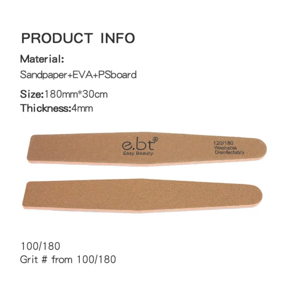 Brown nail file Large Emery Boards for Natural Nails - Image 3