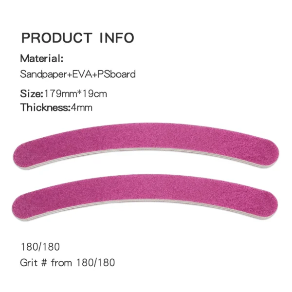 Rose Red Banana Shaped Nail File - Image 3