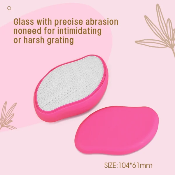 Glass Foot File Rose Red With Cover - Image 5