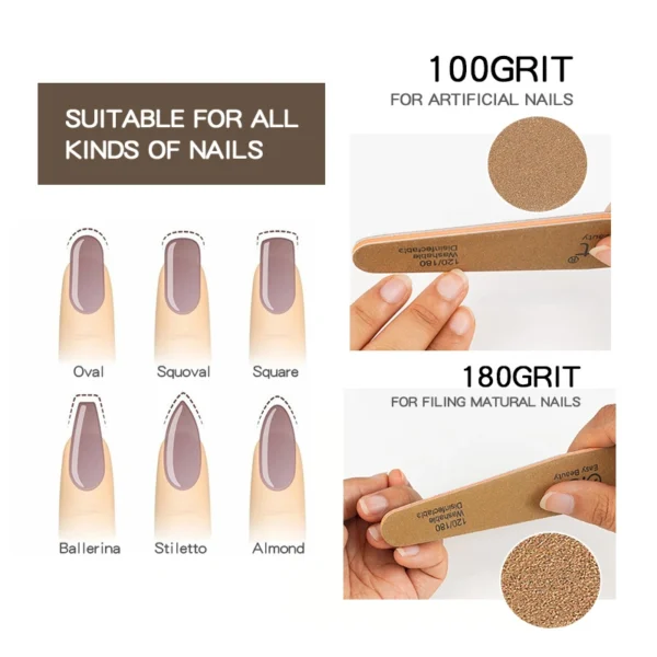 Brown nail file Large Emery Boards for Natural Nails - Image 6
