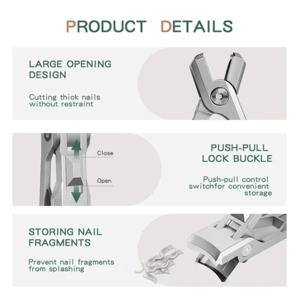 Large Opening Design Nail Clipper​ - Image 6