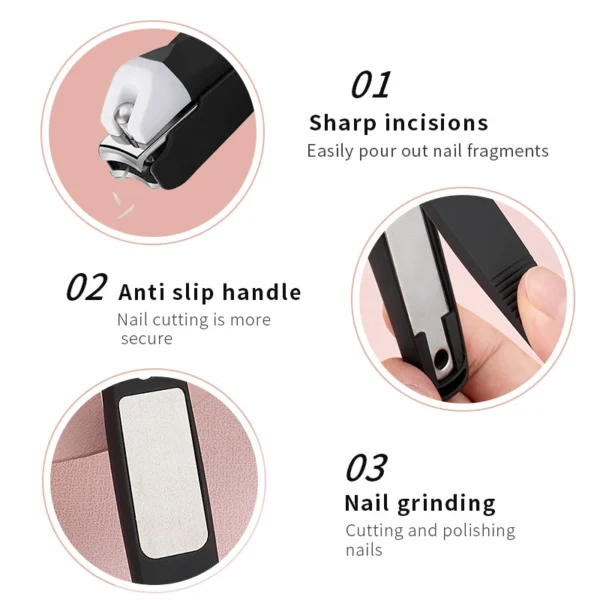 Black Anti Slip Handle Nail Clipper​ - Image 4