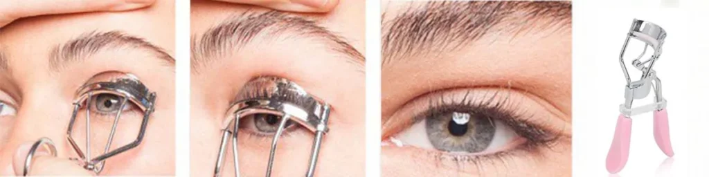 step by step guide on how to use an eyelash curler